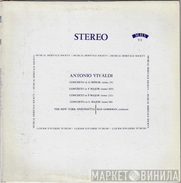 , Antonio Vivaldi | New York Sinfonietta  Max Goberman  - Concerto In G Minor (Tomo 25) / Concerto In F Major (Tomo 265) / Concerto In F Major (Tomo 121) / Concerto In C Major (Tomo 90)