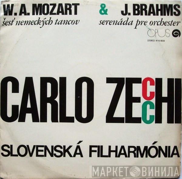 , Carlo Zecchi & Wolfgang Amadeus Mozart  Johannes Brahms  - Šest' Nemeckých Tancov / Serenáda Pre Orchester