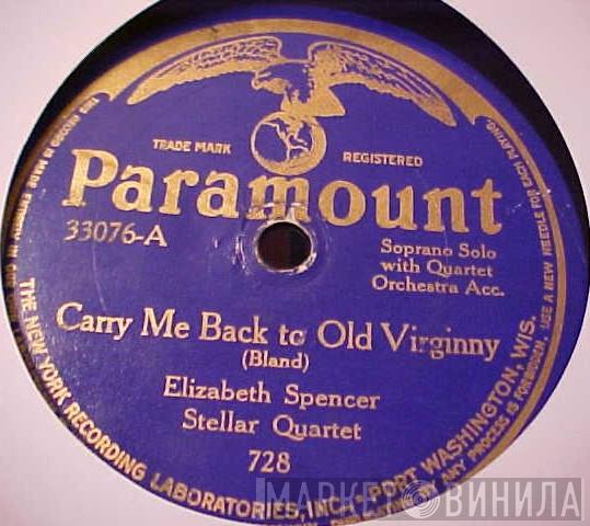 , Elizabeth Spencer  Stellar Quartet  - Carry Me Back To Old Virginny / Old Black Joe