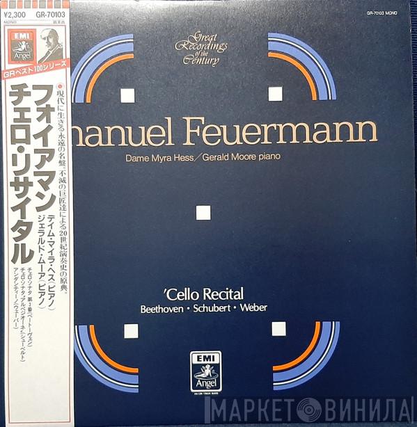 - Emanuel Feuermann / Ludwig van Beethoven / Franz Schubert , Carl Maria von Weber , Myra Hess  Gerald Moore  - Cello Recital