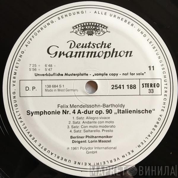 , Felix Mendelssohn-Bartholdy , Berliner Philharmoniker  Lorin Maazel  - Symphonie Nr. 4 / Symphonie Nr. 5