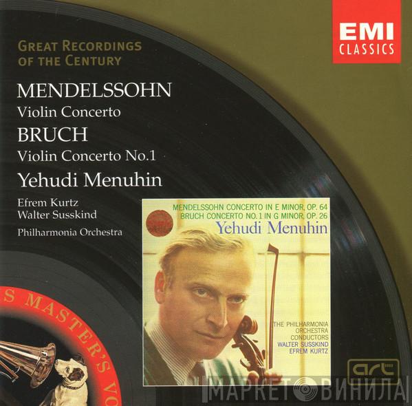 . Felix Mendelssohn-Bartholdy , Max Bruch - Yehudi Menuhin , Efrem Kurtz , Walter Susskind  Philharmonia Orchestra  - Mendelssohn Concerto In E Minor, Op. 64 / Bruch Concerto No. 1 In G Minor, Op. 26