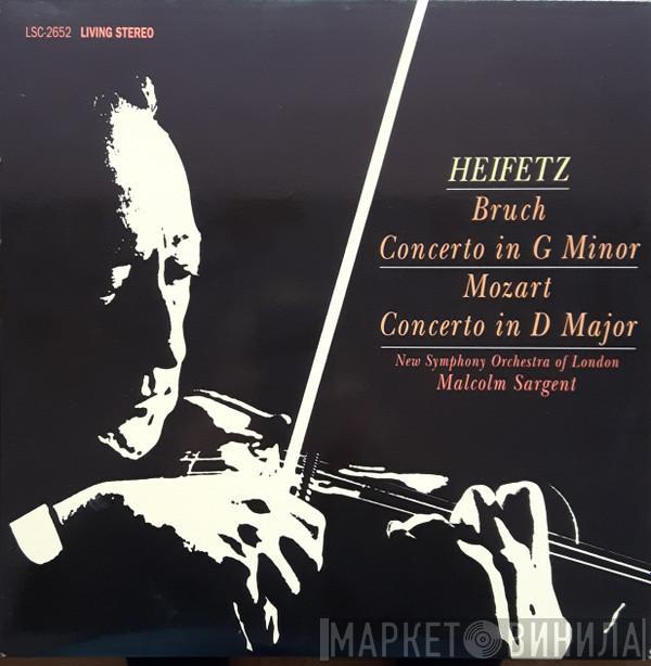 , Jascha Heifetz , Max Bruch , Wolfgang Amadeus Mozart , The New Symphony Orchestra Of London  Sir Malcolm Sargent  - Concerto In G Minor / Concerto In D Major