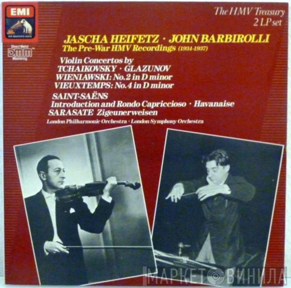 , Jascha Heifetz , Sir John Barbirolli , Pyotr Ilyich Tchaikovsky , Alexander Glazunov , Henryk Wieniawski , Henri Vieuxtemps , Camille Saint-Saëns , Pablo de Sarasate , The London Philharmonic Orchestra  The London Symphony Orchestra  - The Pre-War HMV Recordings (1934-1937) / Violin Concertos No. 2 In D Minor, No. 4 In D Minor / Introduction And Rondo Capriccioso - Havanaise / Zigeunerweisen