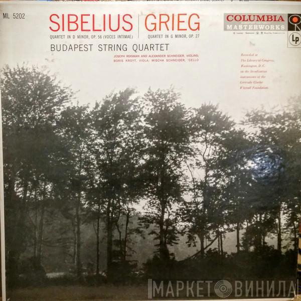 / Jean Sibelius - Edvard Grieg  Budapest String Quartet  - Quartet In D Minor, Op. 56 (Voces Intimae) / Quartet In G Minor, Op. 27