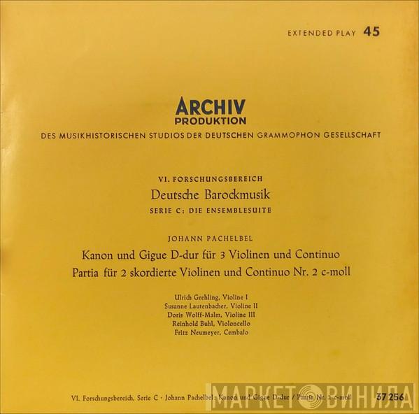 - Johann Pachelbel , Ulrich Grehling , Susanne Lautenbacher , Doris Wolff-Malm , Reinhold Johannes Buhl  Fritz Neumeyer  - Kanon Und Gigue D-dur Für 3 Violinen Und Continuo / Partia Für 2 Skordierte Violinen Und Continuo Nr. 2 C-moll