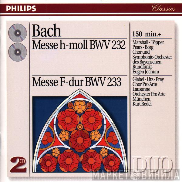- Johann Sebastian Bach · Lois Marshall · Hertha Töpper · Peter Pears · Kim Borg Und Chor Des Bayerischen Rundfunks · Symphonie-Orchester Des Bayerischen Rundfunks / Eugen Jochum · Agnes Giebel · Gisela Litz · Hermann Prey · Chœur Pro Arte de Lausanne · Orchestre Pro Arte De Munich  Kurt Redel  - Messe H-Moll BWV 232 / Messe F-Dur BWV 233