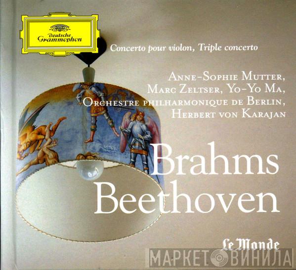 / Johannes Brahms - Ludwig van Beethoven , Anne-Sophie Mutter , Mark Zeltser , Yo-Yo Ma , Berliner Philharmoniker  Herbert von Karajan  - Concerto Pour Violon / Triple Concerto