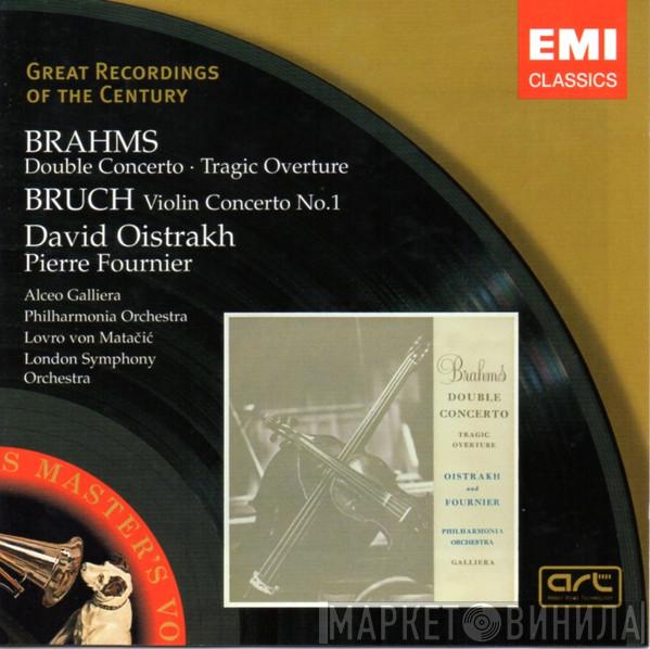 , Johannes Brahms - Max Bruch , David Oistrach , Pierre Fournier , Philharmonia Orchestra , Alceo Galliera , The London Symphony Orchestra  Lovro Von Matacic  - Double Concerto · Tragic Overture / Violin Concerto No.1