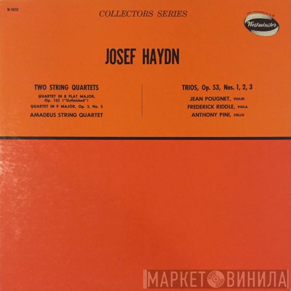 : Joseph Haydn / Amadeus-Quartett , Jean Pougnet , Frederick Riddle  Anthony Pini  - Two String Quartets / String Trios, Op. 53, Nos. 1, 2, 3