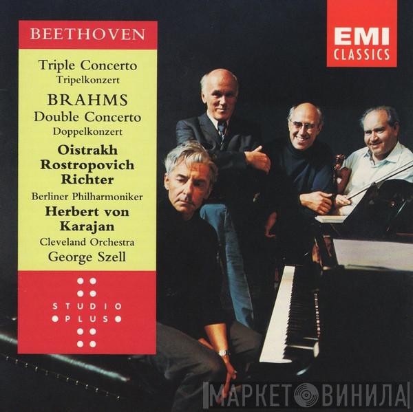 , Ludwig van Beethoven , Johannes Brahms , David Oistrach , Mstislav Rostropovich , Sviatoslav Richter , Berliner Philharmoniker , Herbert von Karajan , The Cleveland Orchestra  George Szell  - Triple Concerto / Double Concerto