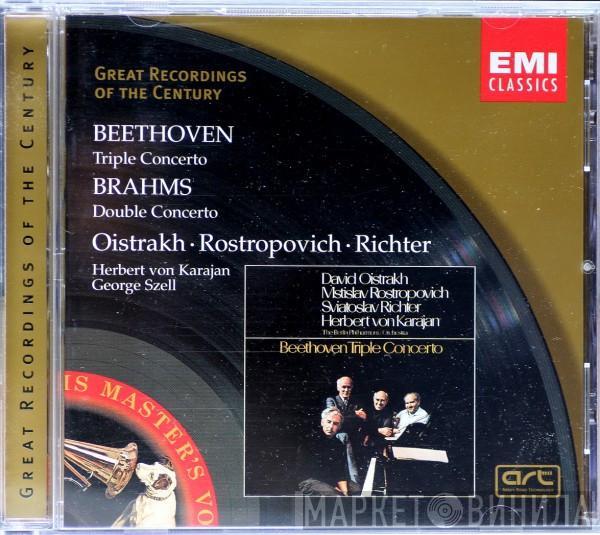 / Ludwig van Beethoven – Johannes Brahms · David Oistrach · Mstislav Rostropovich , Sviatoslav Richter / Herbert von Karajan  George Szell  - Triple Concerto / Double Concerto
