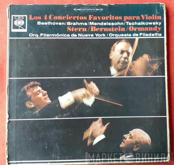 / Ludwig van Beethoven / Johannes Brahms / Felix Mendelssohn-Bartholdy , Pyotr Ilyich Tchaikovsky / Isaac Stern / Leonard Bernstein , Eugene Ormandy / The New York Philharmonic Orchestra  The Philadelphia Orchestra  - Los Cuatro Conciertos Favoritos Para Violín