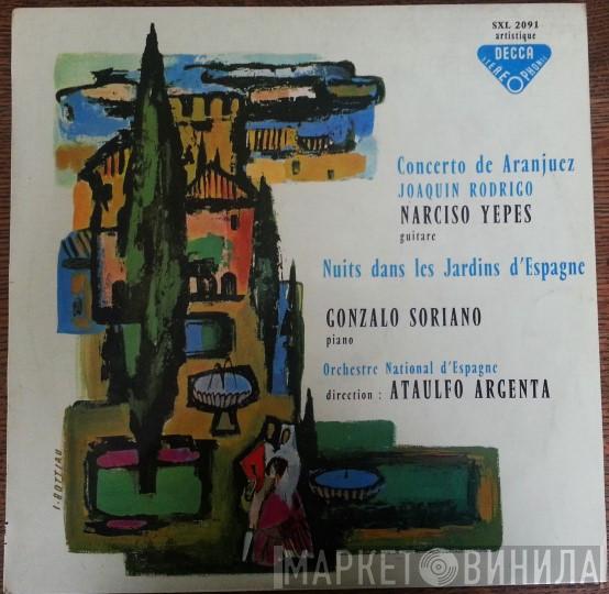 , Manuel De Falla (Piano) / Gonzalo Soriano , Joaquín Rodrigo (Guitar) / Narciso Yepes , Orquesta Nacional De España  Ataúlfo Argenta  - Nuits Dans Les Jardins D'Espagne / Concerto de Aranjuez