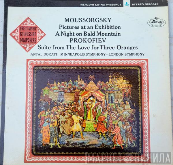 / Modest Mussorgsky , Sergei Prokofiev , Antal Dorati / Minneapolis Symphony Orchestra  The London Symphony Orchestra  - Pictures At An Exhibition / A Night On Bald Mountain / Suite From The Love For Three Oranges