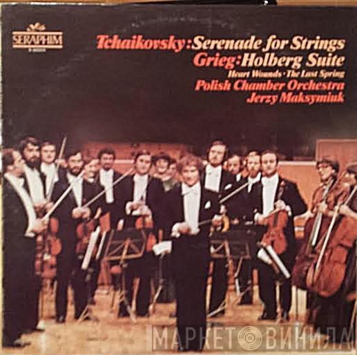 , Pyotr Ilyich Tchaikovsky - Edvard Grieg , Polish Chamber Orchestra  Jerzy Maksymiuk  - Serenade For Strings /  Holberg Suite / Two Elegiac Melodies