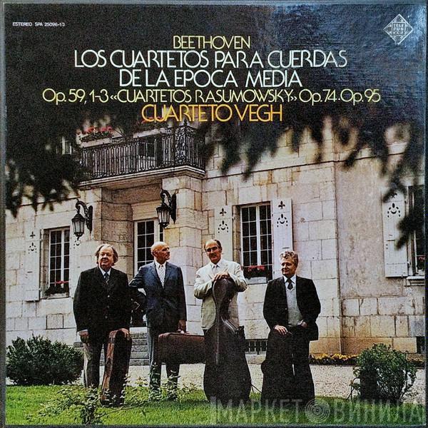 , Quatuor Végh  Ludwig van Beethoven  - Los Cuartetos Para Cuerdas De La Época Media Op.59,1-3 "Cuarteto Rasumowsky" / Op.74 / Op.95