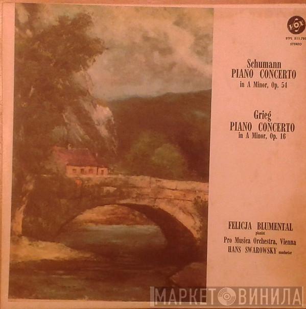 , Robert Schumann - Edvard Grieg , Felicja Blumental , Vienna Pro Musica Orchestra  Hans Swarowsky  - Piano Concerto In A Minor, Op. 54 / Piano Concert In A Minor, Op. 16