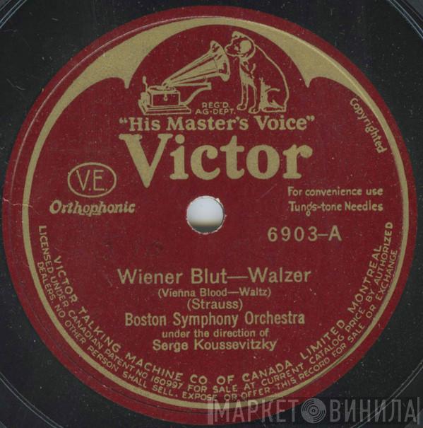 , Serge Koussevitzky , Boston Symphony Orchestra  Johann Strauss Jr.  - Wiener Blut - Walzer / Fruhlingsstimmen - Walzer