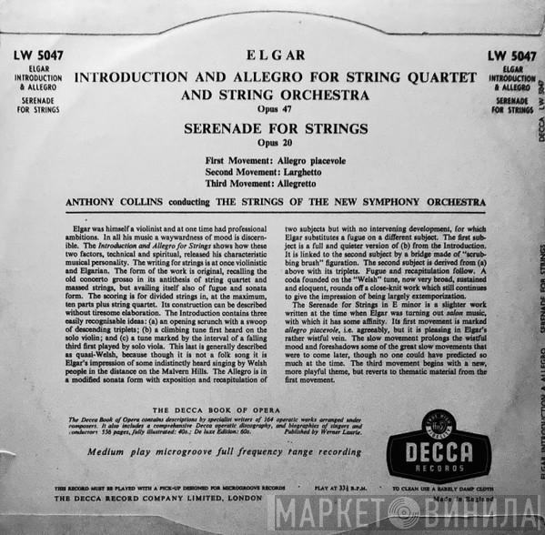 , Sir Edward Elgar , Anthony Collins   The New Symphony Orchestra Of London  - Introduction And Allegro For String Quartet And String Orchestra / Serenade For Strings