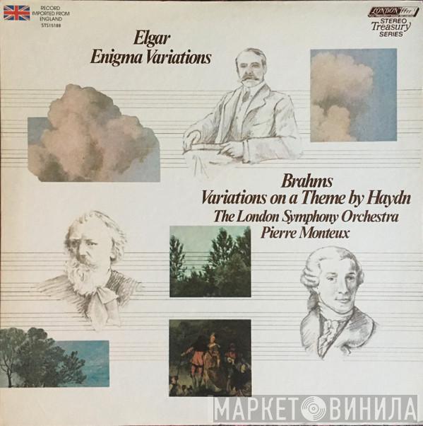 / Sir Edward Elgar – Johannes Brahms , The London Symphony Orchestra  Pierre Monteux  - Enigma Variations / Variations On A Theme By Haydn
