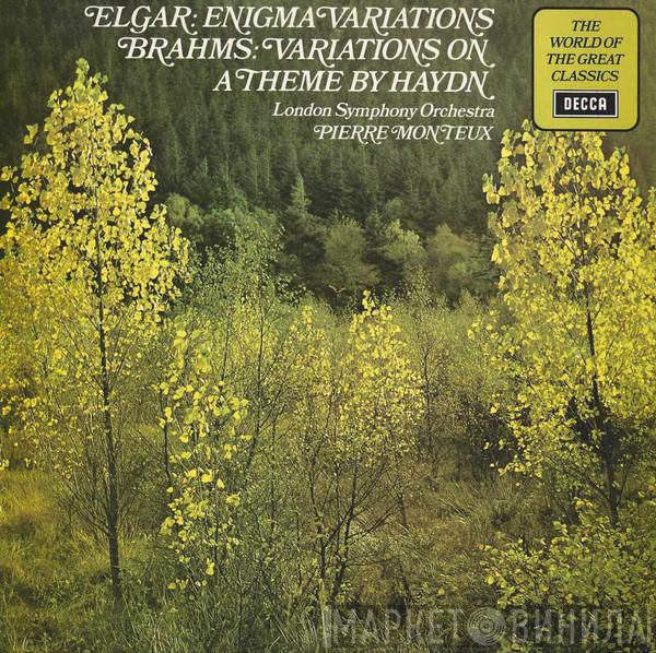 / Sir Edward Elgar ; Johannes Brahms , The London Symphony Orchestra  Pierre Monteux  - Enigma Variations / Variations On A Theme By Haydn