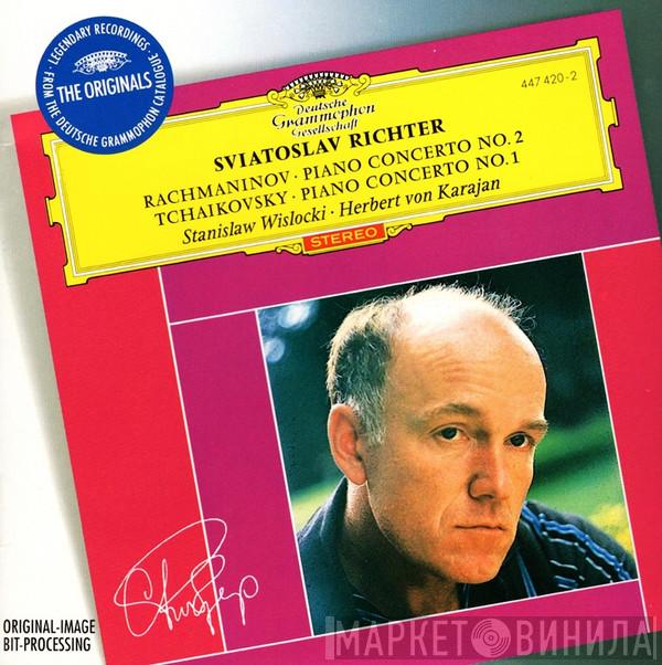 , Sviatoslav Richter , Sergei Vasilyevich Rachmaninoff , Pyotr Ilyich Tchaikovsky • Stanislaw Wislocki  Herbert von Karajan  - Piano Concerto No. 2 / Piano Concerto No.1