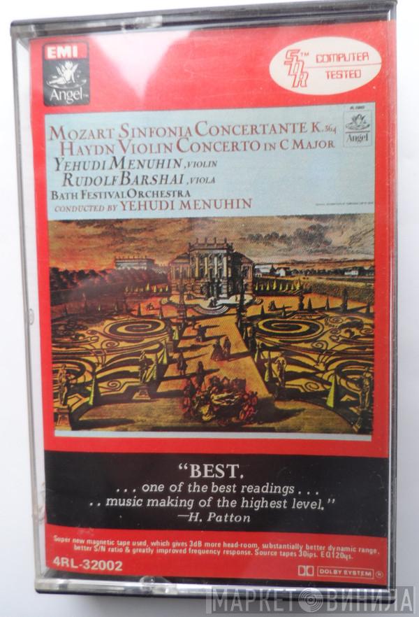 / Wolfgang Amadeus Mozart - Joseph Haydn , Bath Festival Orchestra , Yehudi Menuhin  Rudolf Barshai  - Sinfonia Concertante K. 364 / Violin Concerto In C Major