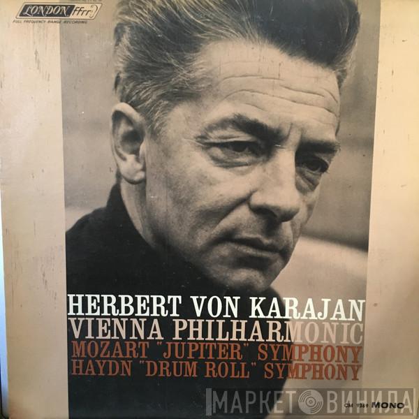 , Wolfgang Amadeus Mozart , Joseph Haydn , Herbert von Karajan  Wiener Philharmoniker  - Mozart "Jupiter" Symphony / Haydn "Drum Roll" Symphony