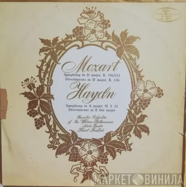 , Wolfgang Amadeus Mozart , Joseph Haydn , Warsaw Philharmonic Chamber Orchestra  Karol Teutsch  - Symphony In D Major, K. 196/121 / Divertimento In D Major, K. 136 / Symphony In A Major, H. I: 21 / Divertimento In E Flat Major