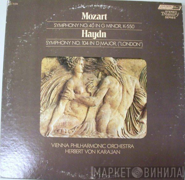 / Wolfgang Amadeus Mozart - Joseph Haydn , Wiener Philharmoniker  Herbert von Karajan  - Mozart Symphony In G Minor, K. 550 / Haydn Symphony In D Major, No. 104