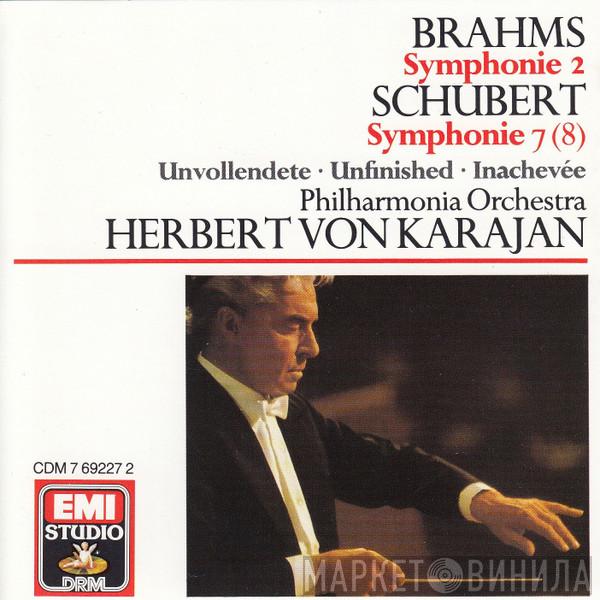 / Johannes Brahms -- Franz Schubert , Philharmonia Orchestra  Herbert von Karajan  - Brahms: Symphonie 2, Schubert Symphony 7 (8)