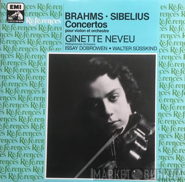 / Johannes Brahms - Jean Sibelius , Ginette Neveu , Philharmonia Orchestra , Issay Dobrowen  Walter Susskind  - Concertos Pour Violon Et Orchestre