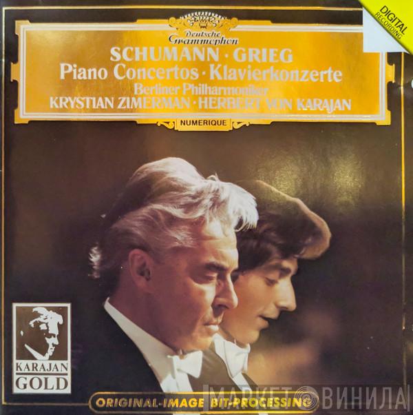 / Robert Schumann , Edvard Grieg , Berliner Philharmoniker · Krystian Zimerman  Herbert von Karajan  - Piano Concertos = Klavierkonzerte