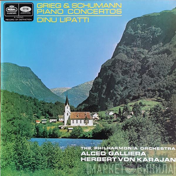 & Edvard Grieg , Robert Schumann , Dinu Lipatti , Alceo Galliera , Herbert von Karajan  Philharmonia Orchestra  - Piano Concertos