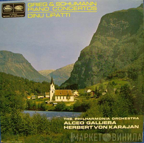& Edvard Grieg , Robert Schumann , Dinu Lipatti , Alceo Galliera , Herbert von Karajan  Philharmonia Orchestra  - Piano Concertos