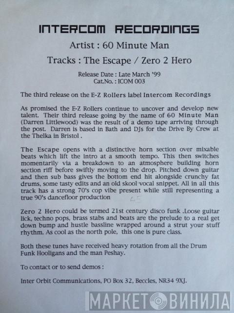 60 Minute Man - The Escape / Zero To Hero