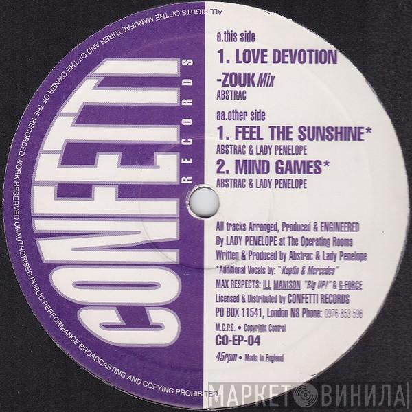 Abstrac, Lady Penelope - Love Devotion / Feel The Sunshine / Mind Games
