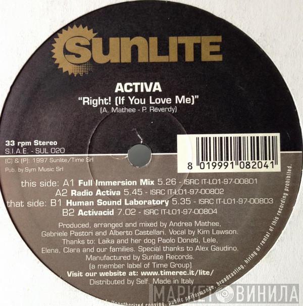 Activa  - Right! (If You Love Me)