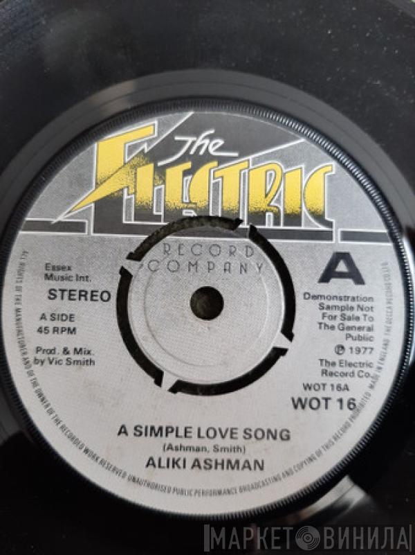Aliki Ashman - A Simple Love Song