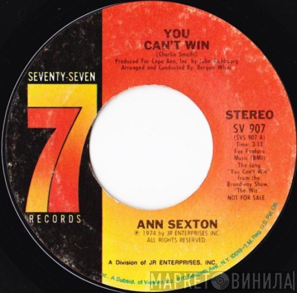 Ann Sexton  - You Can't Win
