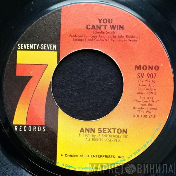  Ann Sexton  - You Can't Win