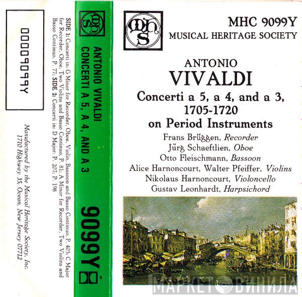  Antonio Vivaldi  - Concerti A 5, A 4 And A 3, 1705-1720 On Period Instruments