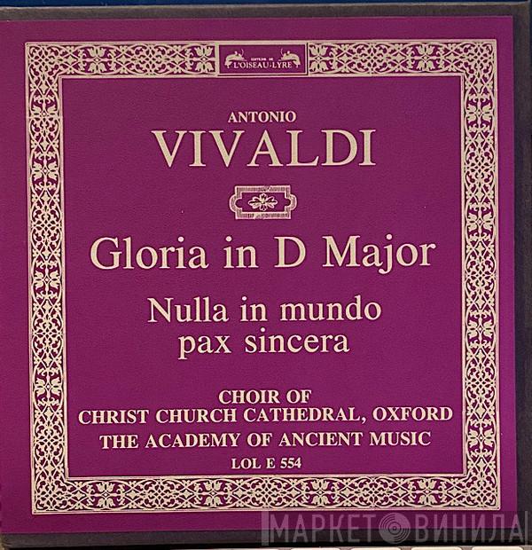 - Antonio Vivaldi , The Choir Of Christ Church Cathedral  The Academy Of Ancient Music  - Gloria In D Major • Nulla In Mundo Pax Sincera