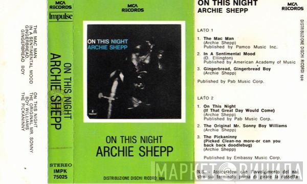  Archie Shepp  - On This Night