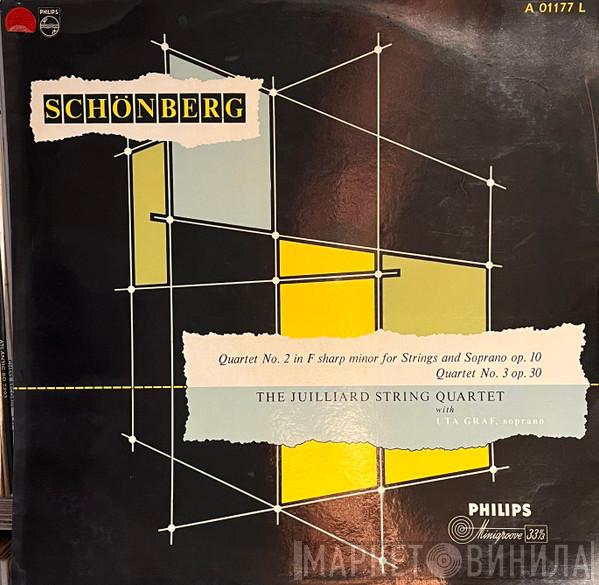, Arnold Schoenberg With Juilliard String Quartet  Uta Graf  - Quartet No. 2 In F Sharp Minor For Strings And Soprano Op 10, Quartet No. 3 Op. 30