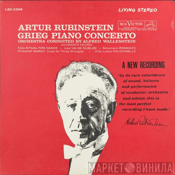 , Arthur Rubinstein , Alfred Wallenstein , Edvard Grieg , Manuel De Falla , Franz Liszt , Robert Schumann , Sergei Prokofiev  Heitor Villa-Lobos  - Grieg Piano Concerto and Favorite Encores