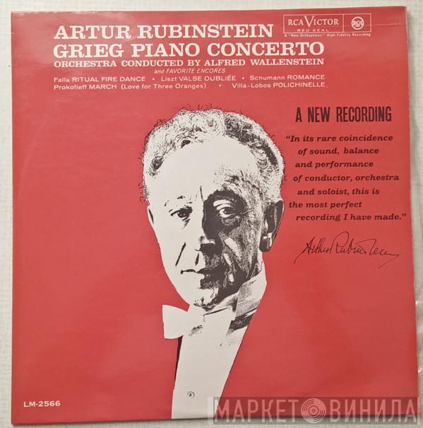 , Arthur Rubinstein , Alfred Wallenstein , Edvard Grieg , Manuel De Falla , Franz Liszt , Robert Schumann , Sergei Prokofiev  Heitor Villa-Lobos  - Grieg Piano Concerto and Favorite Encores