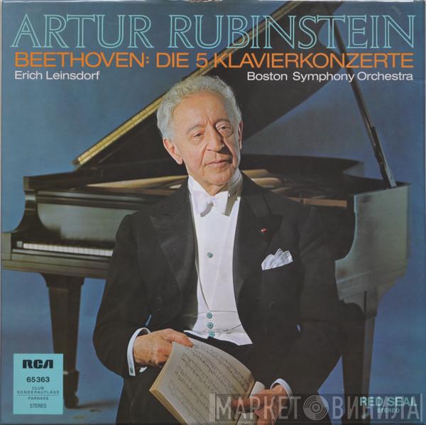 , Arthur Rubinstein , Ludwig van Beethoven , Erich Leinsdorf  Boston Symphony Orchestra  - Die 5 Klavierkonzerte