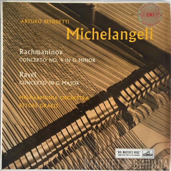Arturo Benedetti Michelangeli, Philharmonia Orchestra, Ettore Gracis, Sergei Vasilyevich Rachmaninoff, Maurice Ravel - Concerto No. 4 In G Minor / Concerto In G Major
